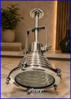 Vintage Aluminum Ceiling Pendant Light Nautical Marine Industrial Hanging Lamp