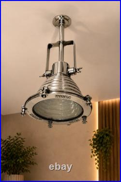 Vintage Aluminum Ceiling Pendant Light Nautical Marine Industrial Hanging Lamp