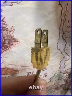 Vintage Amber Glass Hanging Swag Lamp Grapes Embossed Globe Pull Chain Light