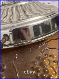 Vintage Amber Glass Hanging Swag Lamp Grapes Embossed Globe Pull Chain Light