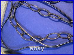 Vintage Amber Orange Yellow Bee Hive Beehive Hanging SWAG LIGHT Lamp Retro 9 Ft