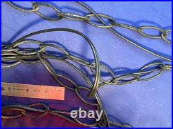 Vintage Amber Orange Yellow Bee Hive Beehive Hanging SWAG LIGHT Lamp Retro 9 Ft