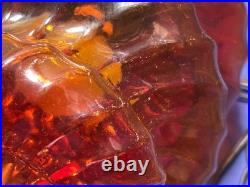 Vintage Amber Orange Yellow Bee Hive Beehive Hanging SWAG LIGHT Lamp Retro 9 Ft