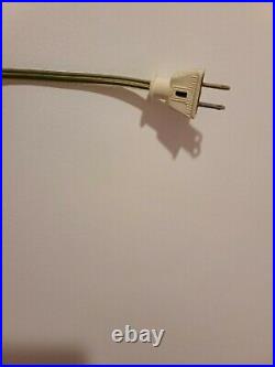 Vintage Amber Swag Lamp Pendant Glass MCM Hanging Light Pull String Plug In