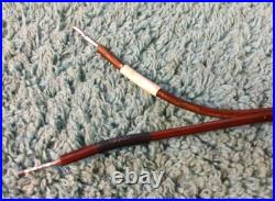 Vintage Antique 1920's Pendant Hanging Lamp Fixture with Blue Floral Glass Shade