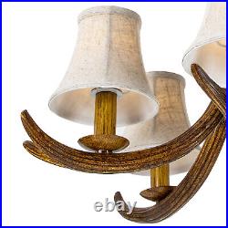 Vintage Antler Chandelier Deer Horn Hanging Lamp Living Room Bedroom Lighting