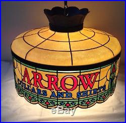 Vintage Arrow Collars And Shirts Hanging Lamp Advertising Light STORE DISPLAY