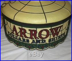 Vintage Arrow Collars And Shirts Hanging Lamp Advertising Light STORE DISPLAY