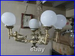 Vintage Art Deco Nouveau Mashaal Hanging Ceiling Fixture Light Chandelier Lamp