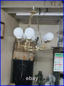 Vintage Art Deco Nouveau Mashaal Hanging Ceiling Fixture Light Chandelier Lamp