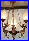 Vintage Art Deco Nouveau Mermaid Hanging Ceiling Fixture Light Chandelier Lamp