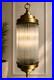 Vintage Art Deco Skyscraper Pendant Light Brass Glass Ceiling Chandelier Lamp