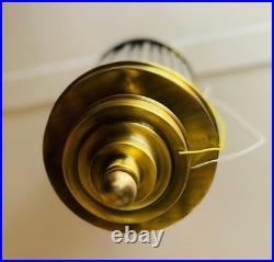 Vintage Art Deco Skyscraper Pendant Light Brass Glass Ceiling Chandelier Lamp