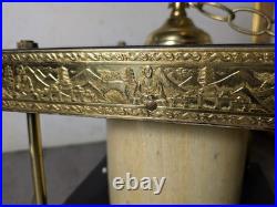 Vintage Asian MCM Pagoda Pendant Hanging Lamp Brass Buddha Zen Swag Light