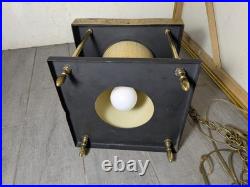 Vintage Asian MCM Pagoda Pendant Hanging Lamp Brass Buddha Zen Swag Light