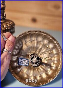 Vintage Beautiful MCM Smokey Glass Hanging Swag Lamp Hollywood Ornate Goldleaf