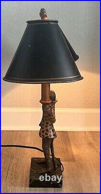 Vintage Bill Huebbe STYLE Pair Of Monkey Lamps RARE in Working Condition