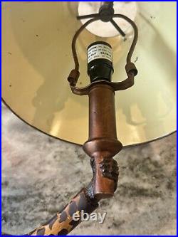 Vintage Bill Huebbe STYLE Pair Of Monkey Lamps RARE in Working Condition