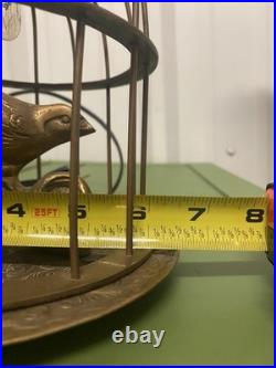 Vintage Bird Cage Pendant Light Lamp Brass Figurine Hanging Light Lantern