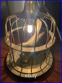 Vintage Bird Cage Pendant Light Lamp Brass Figurine Hanging Light Lantern