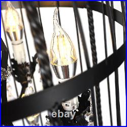 Vintage Birdcage Pendant Hanging Lamp Chandelier 8-light Crystal Ceiling Light Vintage Birdcage Pendant Hanging Lamp Chandelier 8-light Crystal Ceiling Light