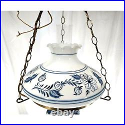 Vintage Blue Onion Gone with the Wind Hanging Lamp