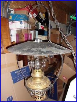 Vintage Bradley and Hubbard B & H Hanging Lamp Removed from Railroad Caboose