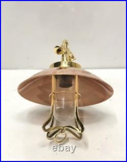 Vintage Brass & Copper Hanging Pendant Light Nautical Industrial Ceiling Lamp