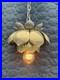 Vintage Brass Lotus Flower Pendant Hanging Lamp Light Hollywood Regency Mcm