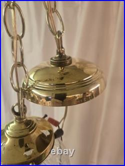 Vintage Brass Pineapple Hanging Light