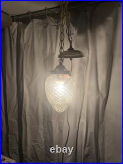 Vintage Brass Pineapple Hanging Light
