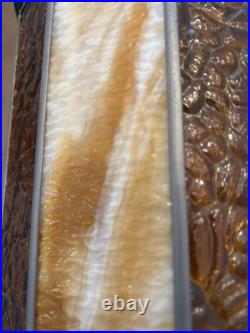 Vintage Brown Tones Mid-Century Glass Hanging Light Swag Lamp Vintage Brown Tones Mid-Century Glass Hanging Light Swag Lamp