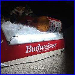 Vintage Budweiser Beer Bottle Light Bar Pool Table Hanging Advertising Lamp