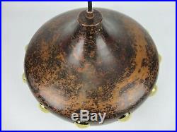 Vintage COPPER pendant Amber Glass -1960/70´s Often attributed to Nanny Still