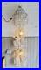 Vintage Capiz Shell 2 Light 3 Tier Chandelier Mid Century Modern Spiral Gold