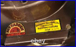 Vintage Cathedral Hexagon Pendant Ceiling Fixture Light/Slag Glass Panels