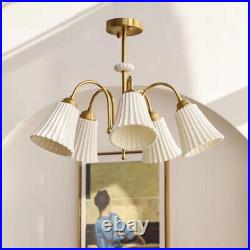 Vintage Ceramic Chandelier Cream French Style Decor Hanging Pendent Ceiling Lamp