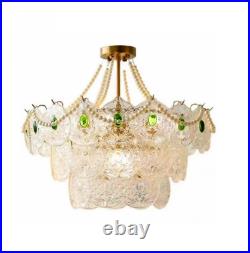 Vintage Chandelier Crystal Ceiling Light Fixture Pendant Hanging Lamp 5 Styles