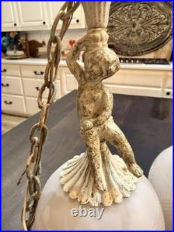 Vintage Cherub Swag Lights 1970s Lighting Lite Trend Original Wiring