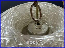 Vintage Clear Lucite Plastic Spaghetti Swag Hanging Lamp Light Globe
