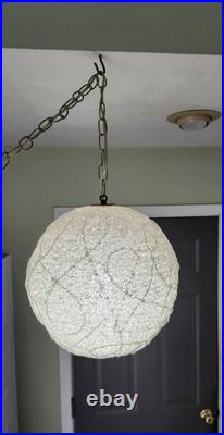 Vintage Clear Lucite Spaghetti 14 Ball Light Fixture
