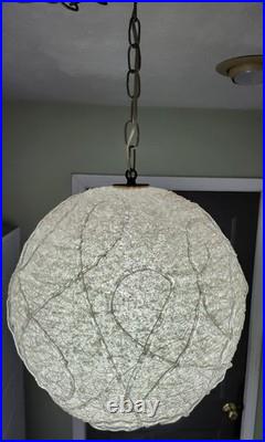 Vintage Clear Lucite Spaghetti 14 Ball Light Fixture