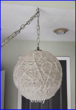 Vintage Clear Lucite Spaghetti 14 Ball Light Fixture