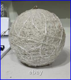 Vintage Clear Lucite Spaghetti 14 Ball Light Fixture
