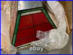 Vintage Coca Cola Stained Glass Tiffany Style Hanging Lamp Bar Pool Table Light