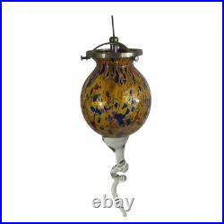 Vintage Confetti Art Glass Swag Pendant Light Colorful Hand-Blown Hanging Ligh