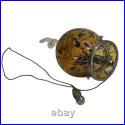 Vintage Confetti Art Glass Swag Pendant Light Colorful Hand-Blown Hanging Ligh