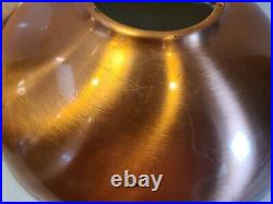 Vintage Copper & Brass Hanging Ceiling Light Mid Century withMilk Glass Shade