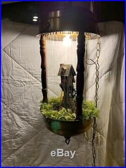 Vintage Creations Old grist Mill Hanging Rain Mineral Oil Lamp 38