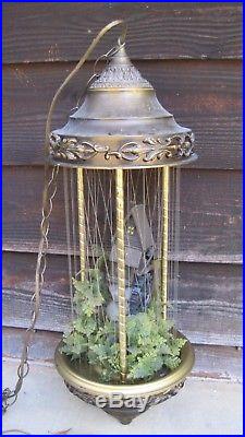 Vintage Creators Grist Mill Oil Rain Motion Lamp Water Wheel Hanging Swag Light